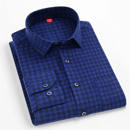 Camisa de Hombre con Estampado de Cuadros para Uso Diario | Ideal para Todo el Año