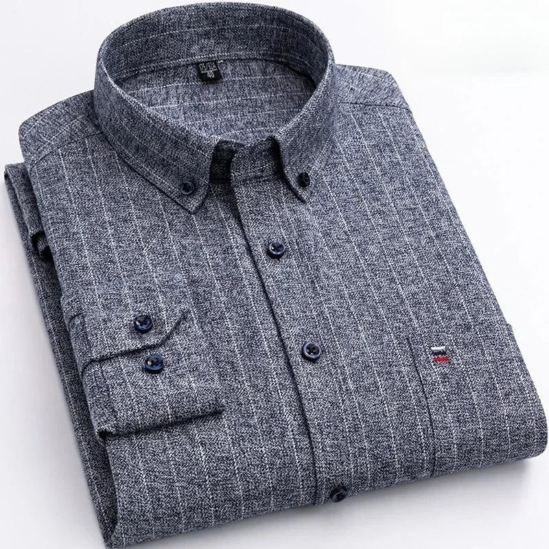 Camisa de Hombre con Estampado de Cuadros para Uso Diario | Ideal para Todo el Año