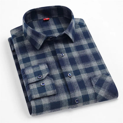 Camisa de Hombre con Estampado de Cuadros para Uso Diario | Ideal para Todo el Año