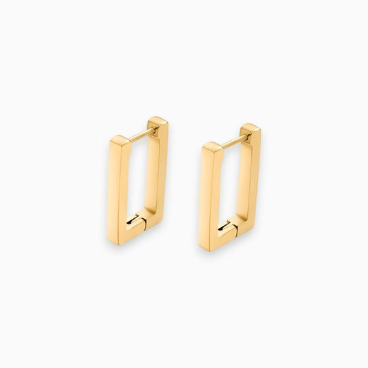 Pendientes de Acero Inoxidable con Baño de 18K y Cierre de Bisagra para Mujer | Ideal para Uso Diario o Diferentes Ocasiones