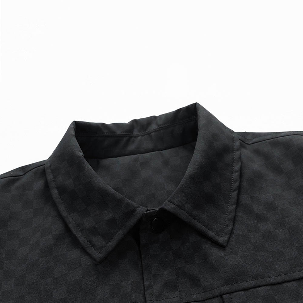 Sobrecamisa Con Motivo De Cuadros Y Cierre Abotonado Para Hombre | Ideal Para Uso Diario