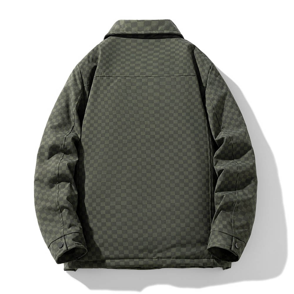 Sobrecamisa Con Motivo De Cuadros Y Cierre Abotonado Para Hombre | Ideal Para Uso Diario