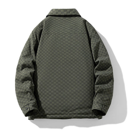 Sobrecamisa Con Motivo De Cuadros Y Cierre Abotonado Para Hombre | Ideal Para Uso Diario