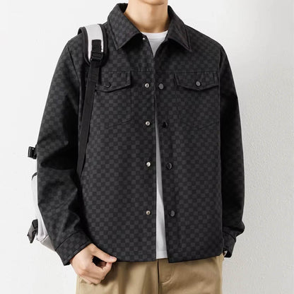 Sobrecamisa Con Motivo De Cuadros Y Cierre Abotonado Para Hombre | Ideal Para Uso Diario