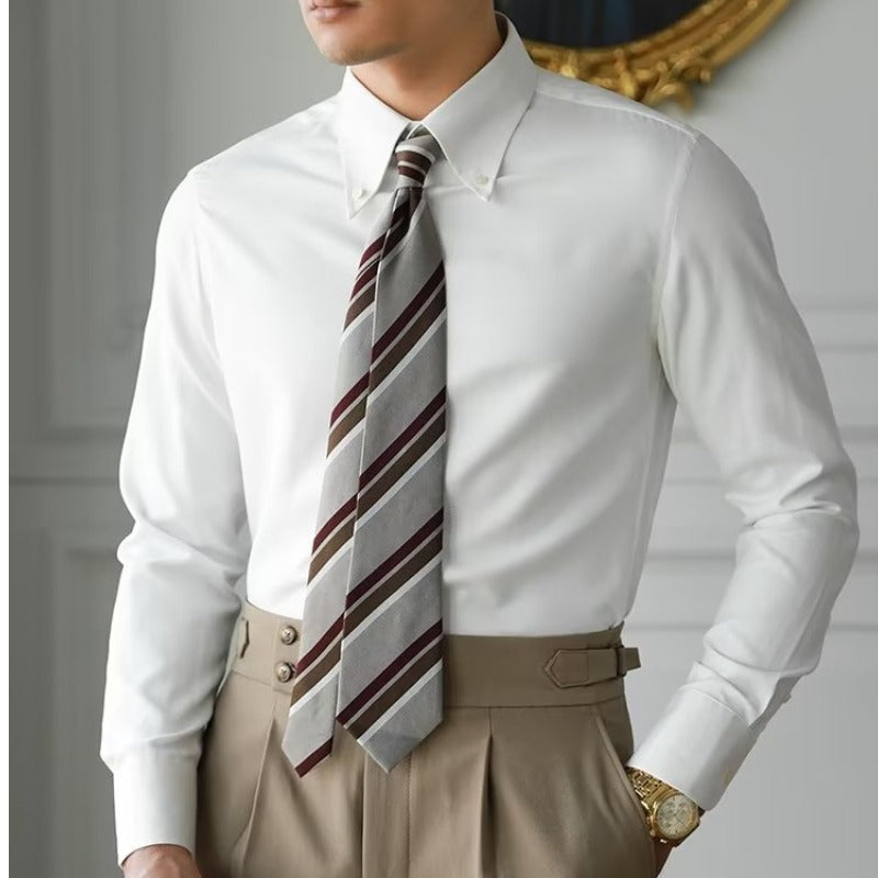 Camisa de Manga Larga con Corte Amplio y Cuello Cuadrado para Hombre | Ideal para Primavera y Uso Diario