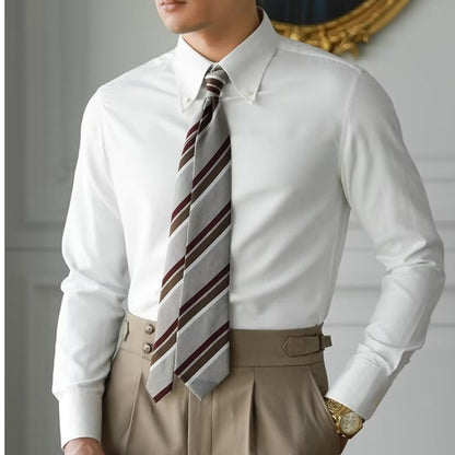 Camisa de Manga Larga con Corte Amplio y Cuello Cuadrado para Hombre | Ideal para Primavera y Uso Diario