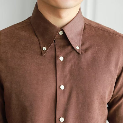 Camisa de Manga Larga con Corte Amplio y Cuello Cuadrado para Hombre | Ideal para Primavera y Uso Diario