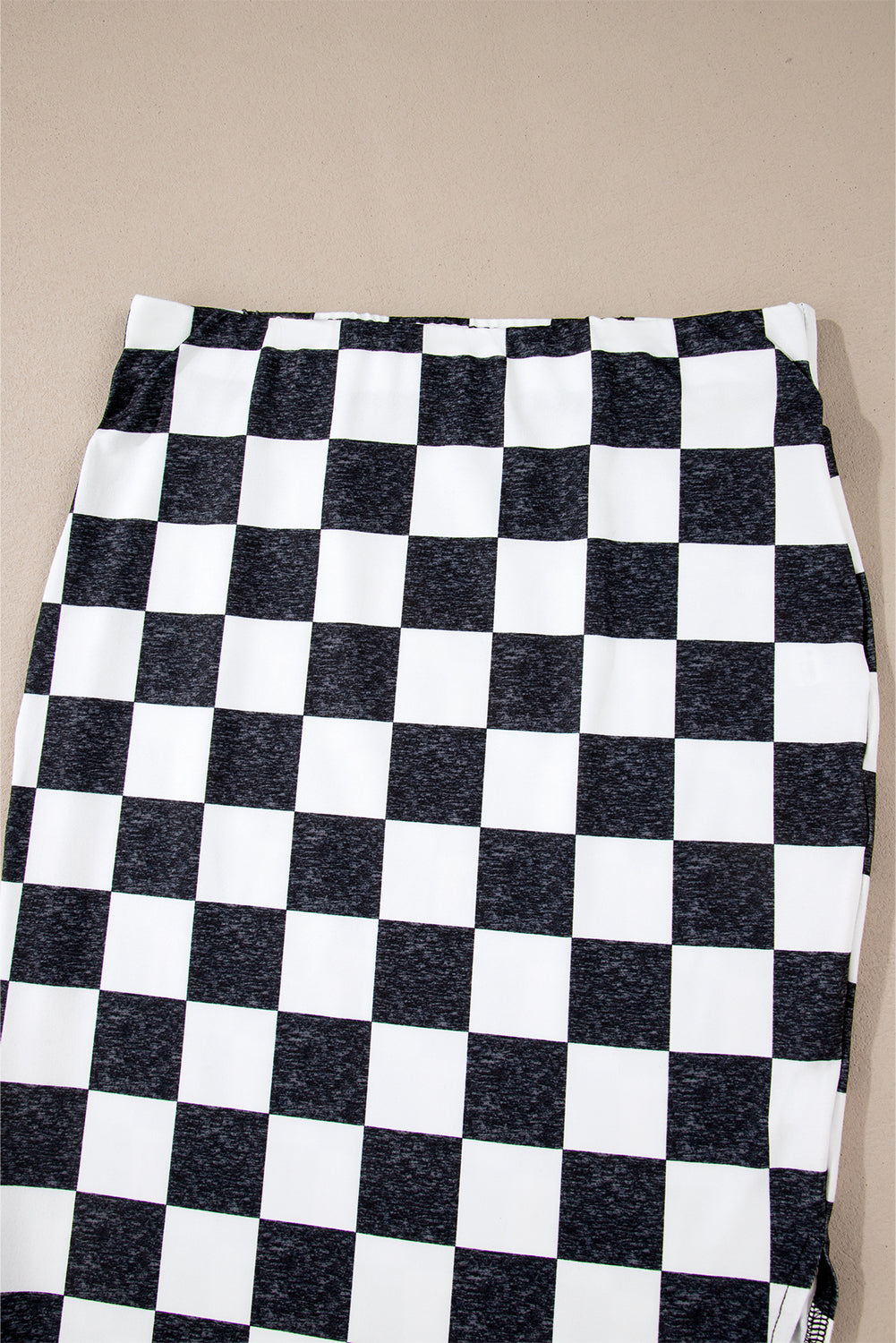 Falda Midi con Fenda Lateral y Motivo de Cuadros para Mujer | Ideal para Uso Diario y Profesional