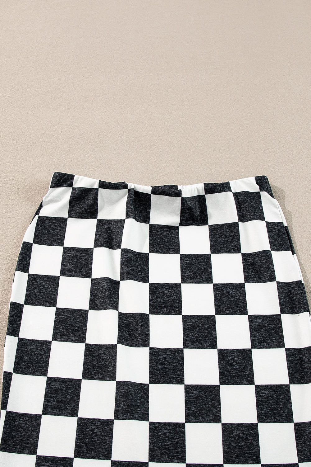 Falda Midi con Fenda Lateral y Motivo de Cuadros para Mujer | Ideal para Uso Diario y Profesional