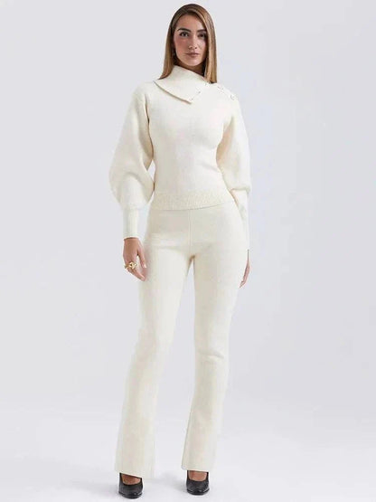 Conjunto De Dos Piezas Con Jersey Y Pantalón Para Mujer | Ideal Para Uso Diario Y Ocasiones Informales