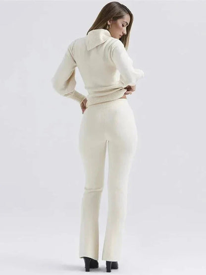 Conjunto De Dos Piezas Con Jersey Y Pantalón Para Mujer | Ideal Para Uso Diario Y Ocasiones Informales