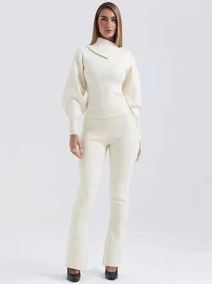Conjunto De Dos Piezas Con Jersey Y Pantalón Para Mujer | Ideal Para Uso Diario Y Ocasiones Informales