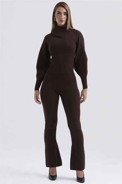 Conjunto De Dos Piezas Con Jersey Y Pantalón Para Mujer | Ideal Para Uso Diario Y Ocasiones Informales