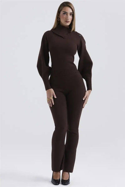 Conjunto De Dos Piezas Con Jersey Y Pantalón Para Mujer | Ideal Para Uso Diario Y Ocasiones Informales