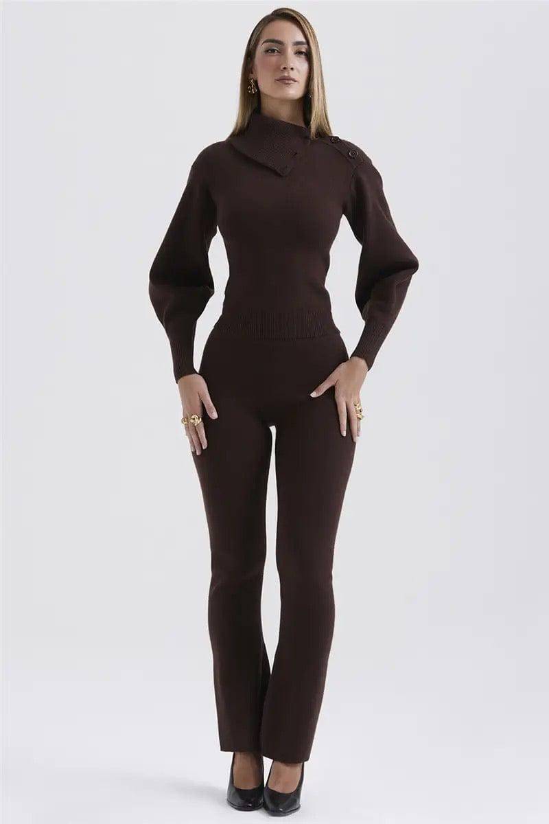 Conjunto De Dos Piezas Con Jersey Y Pantalón Para Mujer | Ideal Para Uso Diario Y Ocasiones Informales