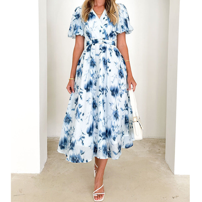 Vestido Midi Con Escote En V Y Diseño De Espalda Abierta Para Mujer | Ideal Para Eventos Y Uso Diario