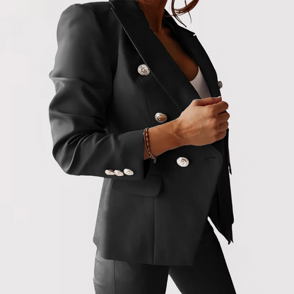 Conjunto De Dos Piezas Con Blazer Y Pantalón De Talle Alto Para Mujer | Ideal Para Uso Profesional Y Diario