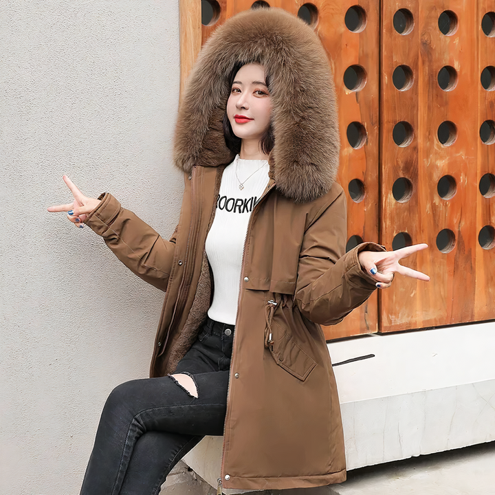 Parka Con Cuello Desmontable Y Corte Funcional Para Mujer | Ideal Para Otoño E Invierno