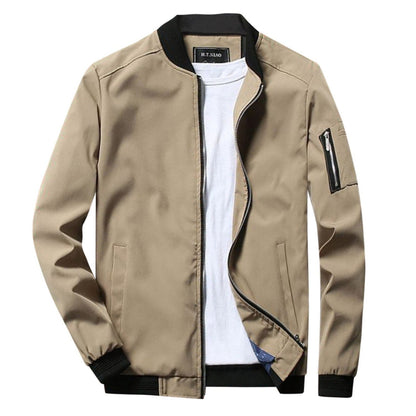Chaqueta Con Cremallera Frontal Y Bolsillos Múltiples Para Hombres | Ideal Para Uso Diario