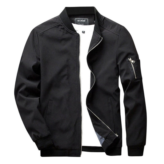 Chaqueta Con Cremallera Frontal Y Bolsillos Múltiples Para Hombres | Ideal Para Uso Diario