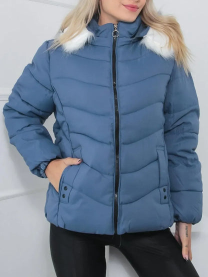 Chaqueta Acolchada con Capucha Desmontable para Mujer | Ideal para La Temporada Fría