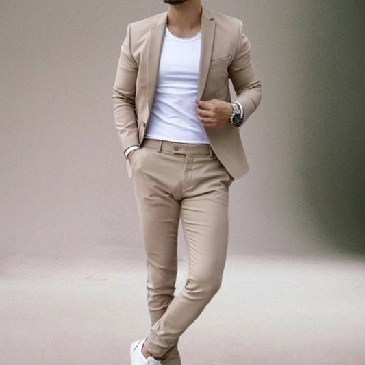 Conjunto de Blazer y Pantalón Slim para Hombre | Ideal para Ocasiones Formales y Uso Diario