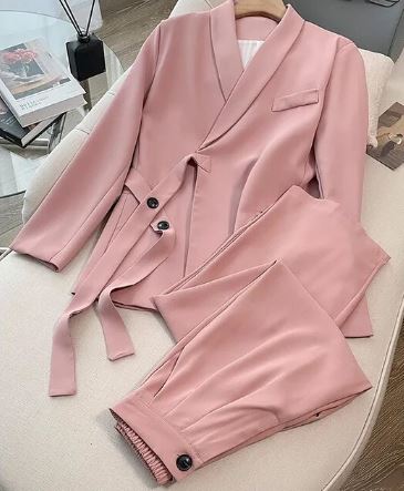 Conjunto de Blazer y Pantalón para Mujer | Ideal para Uso en Temporadas Frescas y Uso Diario