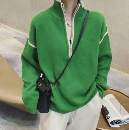 Jersey Con Diseño De Cuello Redondo Para Mujer | Ideal Para Otoño E Invierno