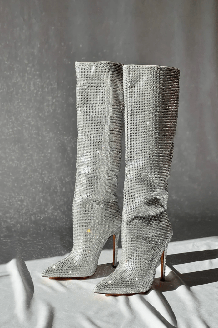 Botas Overknee para Mujer con Detalles de Apliques | Ideal para Eventos Nocturnos