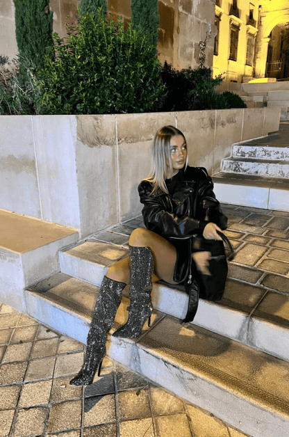 Botas Overknee para Mujer con Detalles de Apliques | Ideal para Eventos Nocturnos