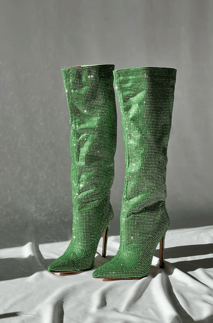 Botas Overknee para Mujer con Detalles de Apliques | Ideal para Eventos Nocturnos