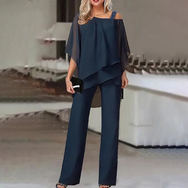 Conjunto con Top de Bajo Asimétrico para Mujer | Ideal para Uso Diario