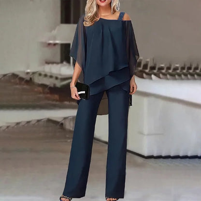 Conjunto con Top de Bajo Asimétrico para Mujer | Ideal para Uso Diario