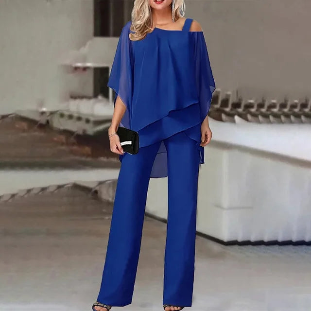 Conjunto con Top de Bajo Asimétrico para Mujer | Ideal para Uso Diario