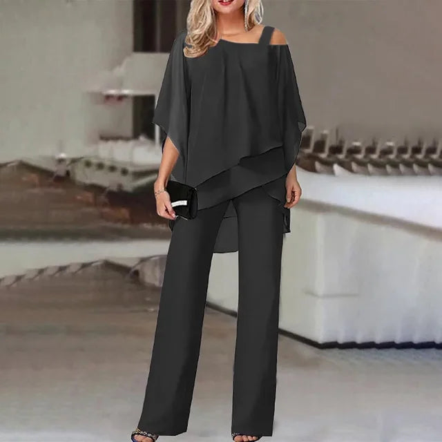 Conjunto con Top de Bajo Asimétrico para Mujer | Ideal para Uso Diario
