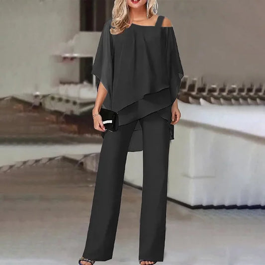 Conjunto con Top de Bajo Asimétrico para Mujer | Ideal para Uso Diario