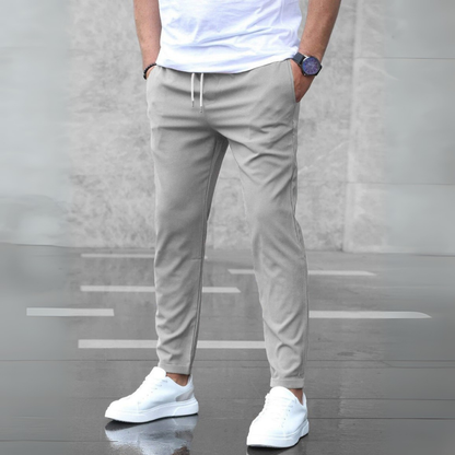 Pantalón Con Corte Ajustado Y Cintura Elástica Con Cordón Para Hombre | Ideal Para Uso Profesional E Informal