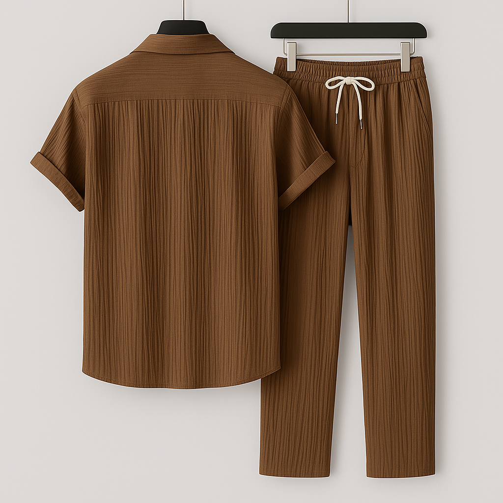 Conjunto de Dos Piezas con Corte Amplio y Cintura Ajustable para Mujer | Ideal para Uso Diario