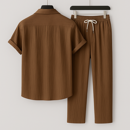 Conjunto de Dos Piezas con Corte Amplio y Cintura Ajustable para Mujer | Ideal para Uso Diario