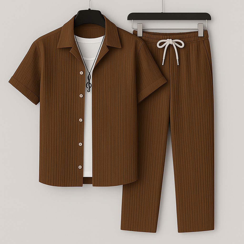 Conjunto de Dos Piezas con Corte Amplio y Cintura Ajustable para Mujer | Ideal para Uso Diario