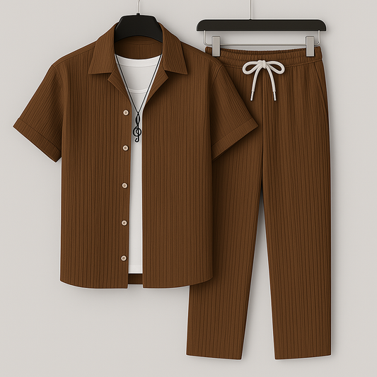 Conjunto de Dos Piezas con Corte Amplio y Cintura Ajustable para Mujer | Ideal para Uso Diario