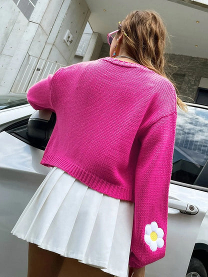 Cárdigan con Mangas Lanterna y Estampado Floral para Mujer | Ideal para Superposiciones Ligera