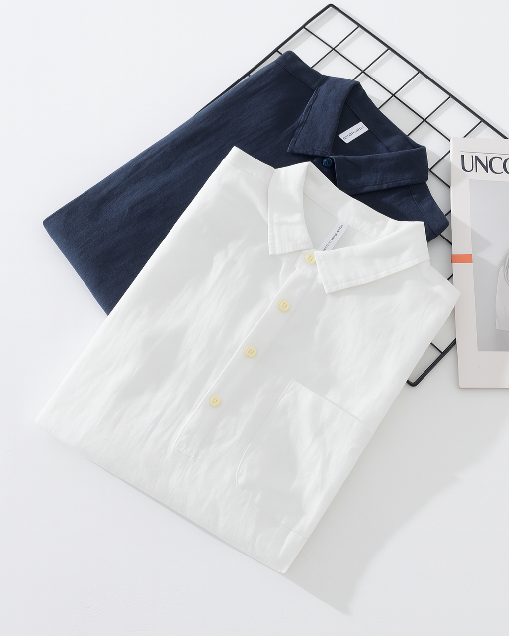 Camisa de Manga Larga con Cierre Parcial de Botones para Hombre | Ideal para Uso Diario