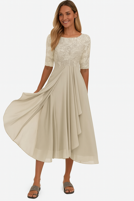 Vestido Midi Con Diseño Cruzado Tipo Cache-cœur Para Mujer | Ideal Para Eventos En Clima Cálido Y Salidas Sociales