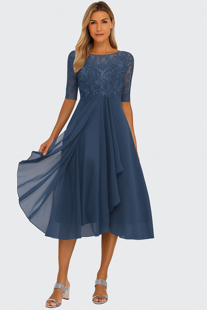 Vestido Midi Con Diseño Cruzado Tipo Cache-cœur Para Mujer | Ideal Para Eventos En Clima Cálido Y Salidas Sociales