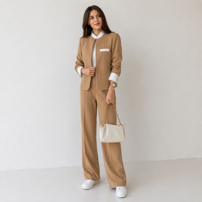Conjunto De Top Amplio y Pantalón Recto para Mujer | Ideal para Uso Diario