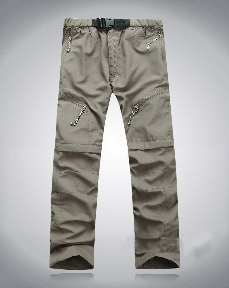 Pantalones de Hombre con Cintura Elástica y Piernas Convertibles | Ideales para Actividades al Aire Libre