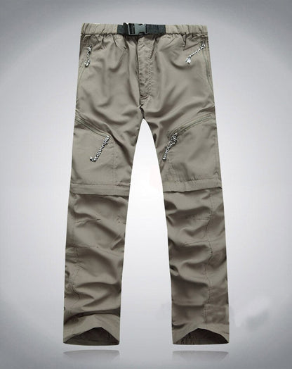 Pantalones de Hombre con Cintura Elástica y Piernas Convertibles | Ideales para Actividades al Aire Libre