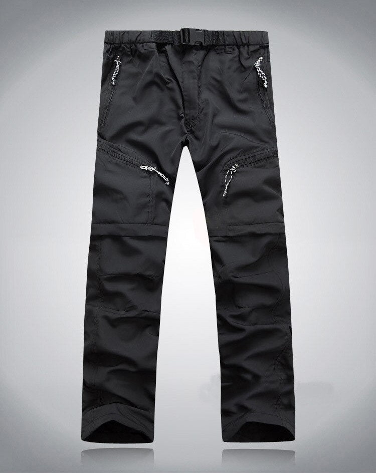 Pantalones de Hombre con Cintura Elástica y Piernas Convertibles | Ideales para Actividades al Aire Libre