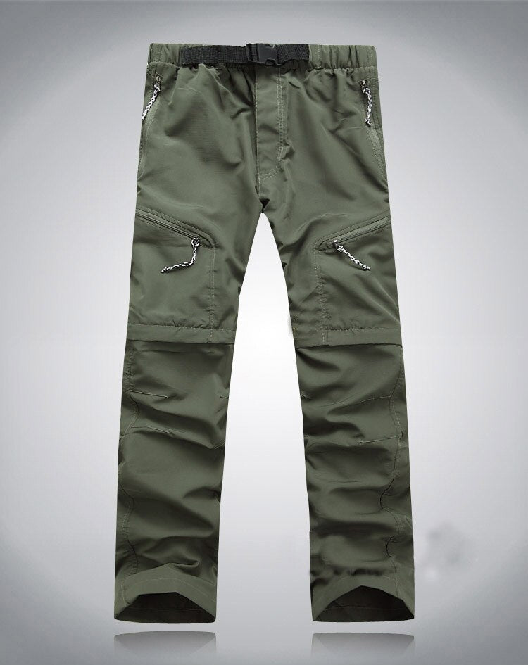 Pantalones de Hombre con Cintura Elástica y Piernas Convertibles | Ideales para Actividades al Aire Libre